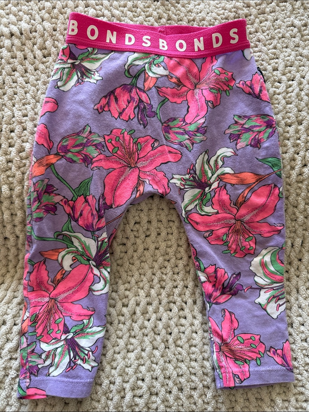Bonds Purple Floral Leggings